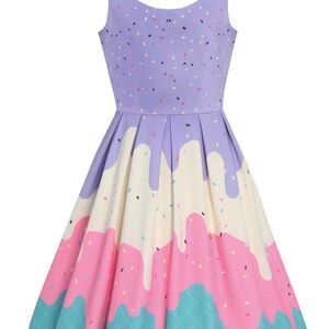 Dolly And Dotty Ice Cream Print Dress
